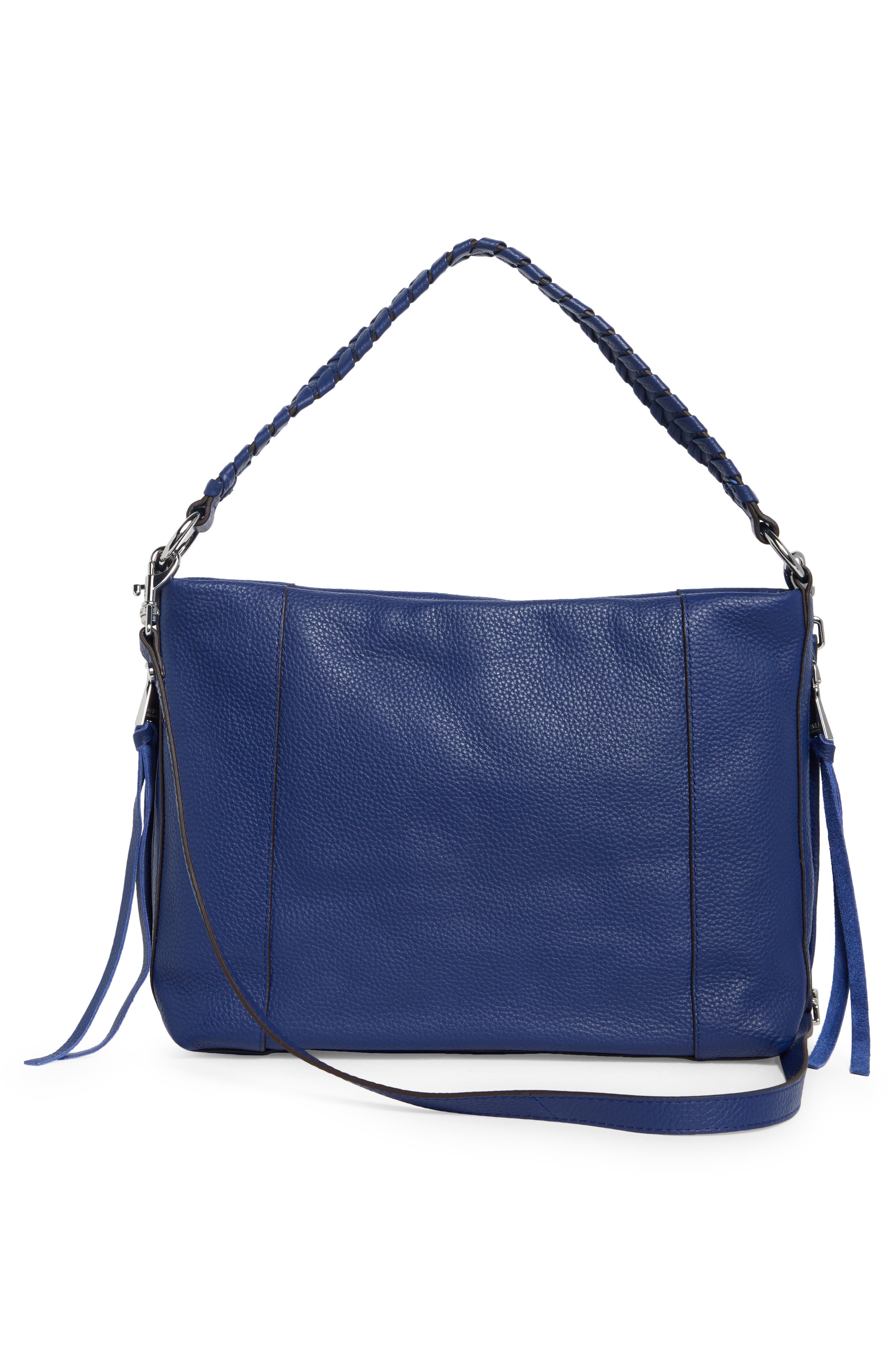 AIMEE Laila Convertible Leather Shoulder Bag, Alternate, color, Midnight Blue