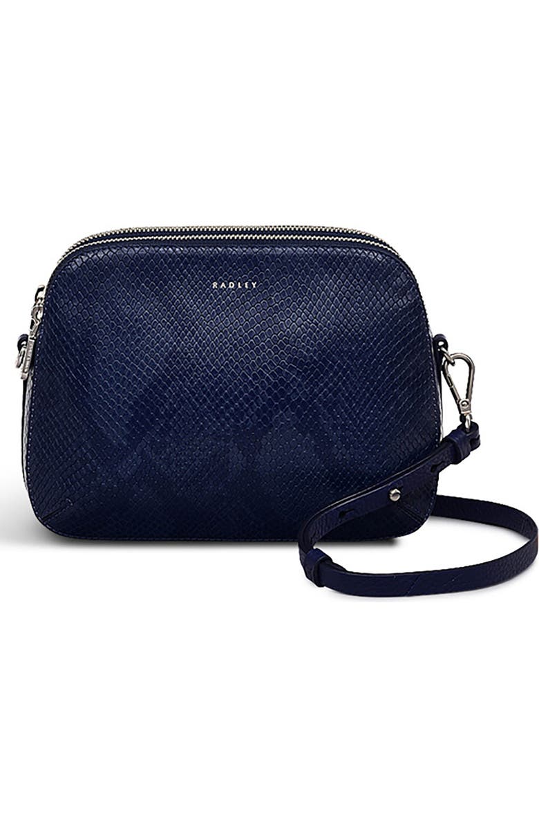 Radley Duke's Place Snakeskin Embossed Crossbody Bag, Main, color, Evenfall