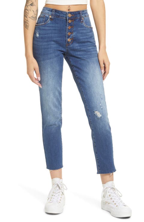 Caroline High Waist Straight Leg Jeans