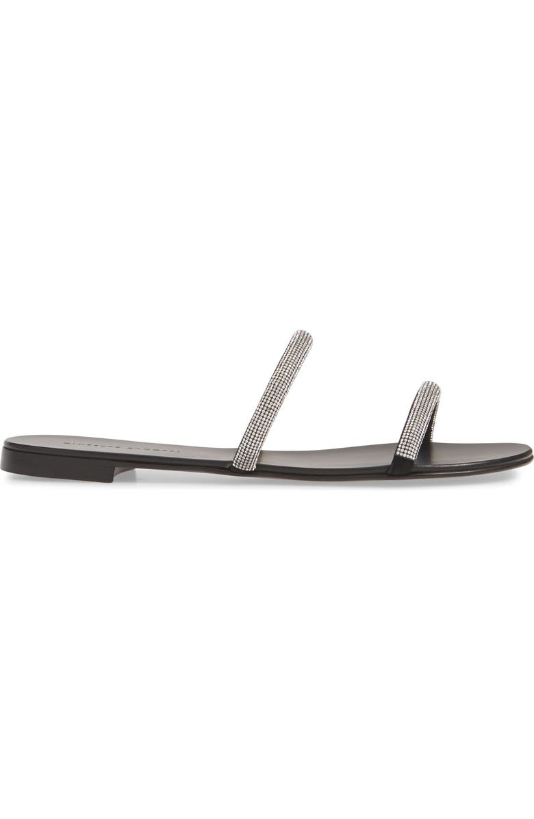 Giuseppe Zanotti Embellished Double Band Slide Sandal, Alternate, color,