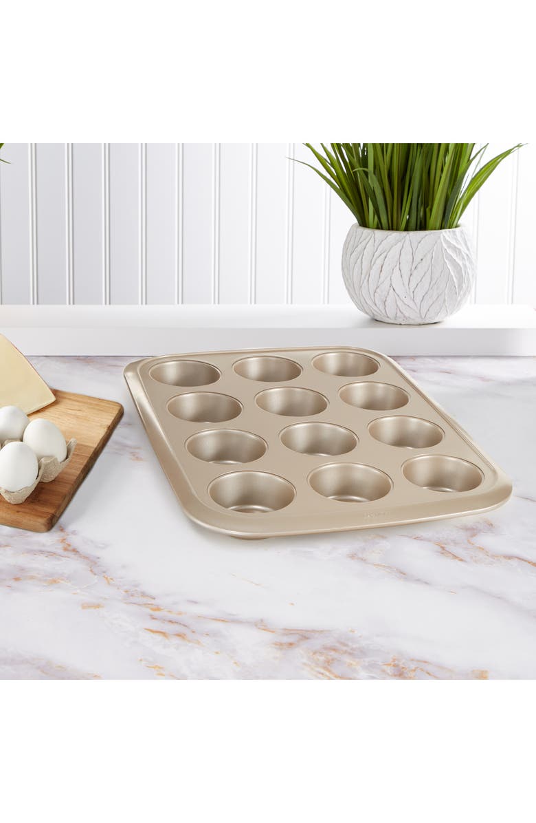 BergHOFF Leo Balance 12-Cup Muffin Pan, Alternate, color, Golden