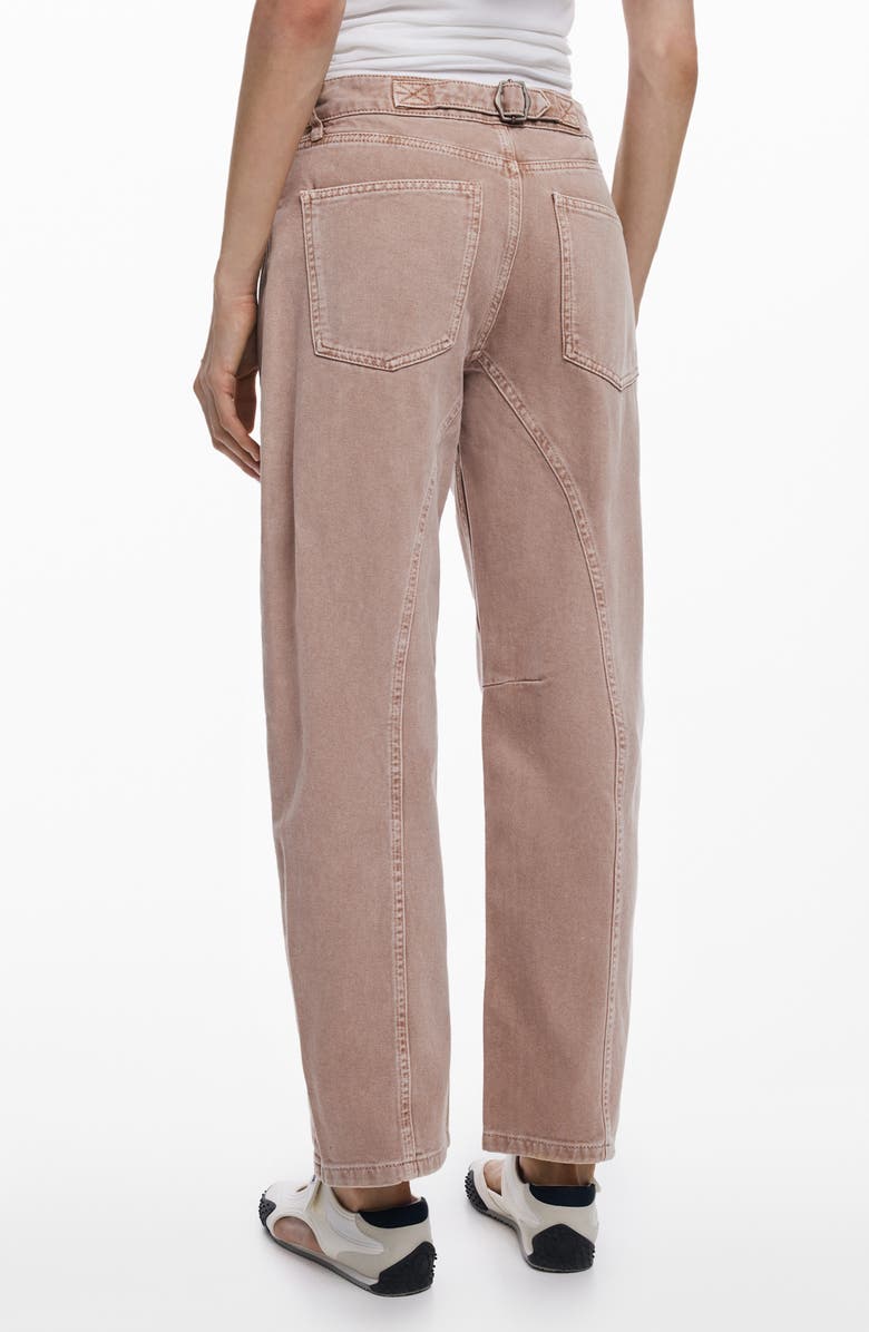 Desigual Straight Leg Ankle Jeans, Alternate, color, Beige