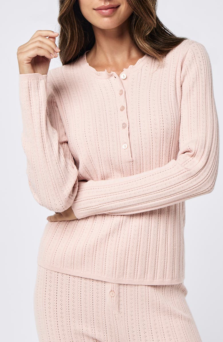 Papinelle Pointelle Pajamas, Alternate, color, Pearl Blush