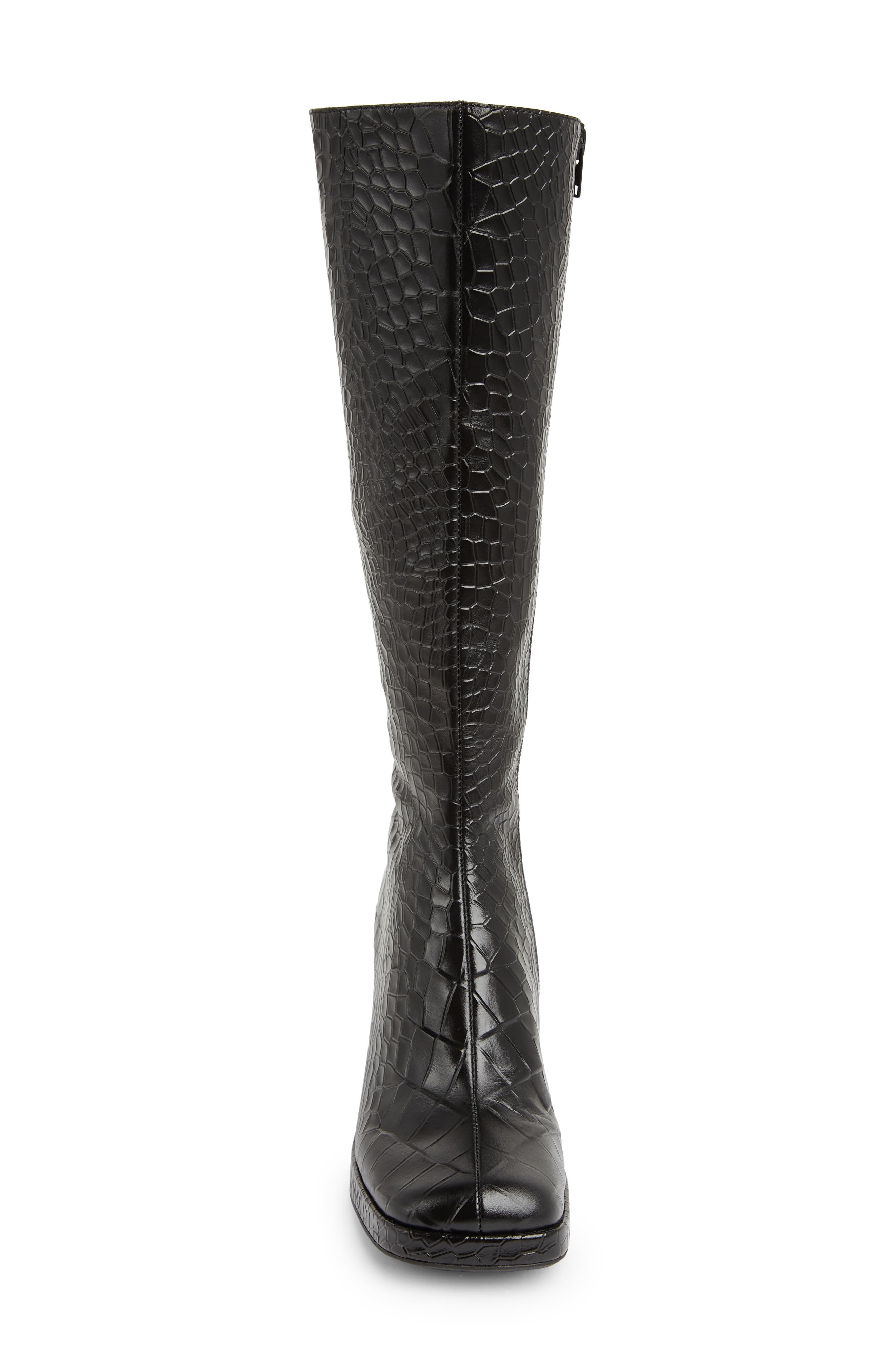 Jeffrey Campbell Minim Croc Embossed Boot, Alternate, color, 