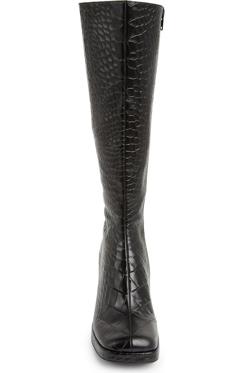 Jeffrey Campbell Minim Croc Embossed Boot, Alternate, color,