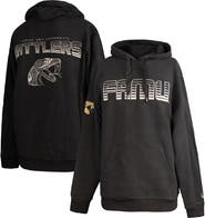 FISLL Men's FISLL Black Florida A&M Rattlers Puff Print Sliced Pullover Hoodie