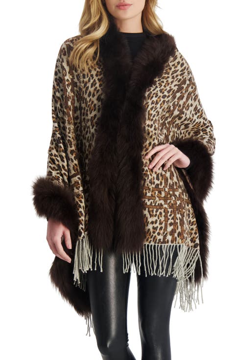 Cashmere Stole With Genuine Shearling