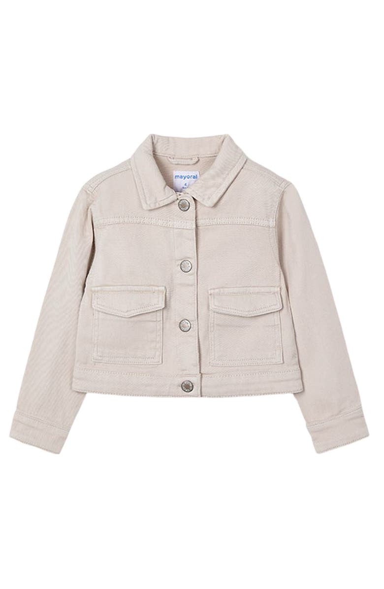 Mayoral Light Twill Jacket, Main, color, Sand