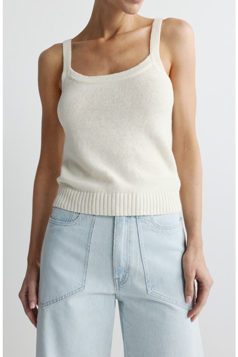 July Linen Sweater Tank, Main, color, NATURAL