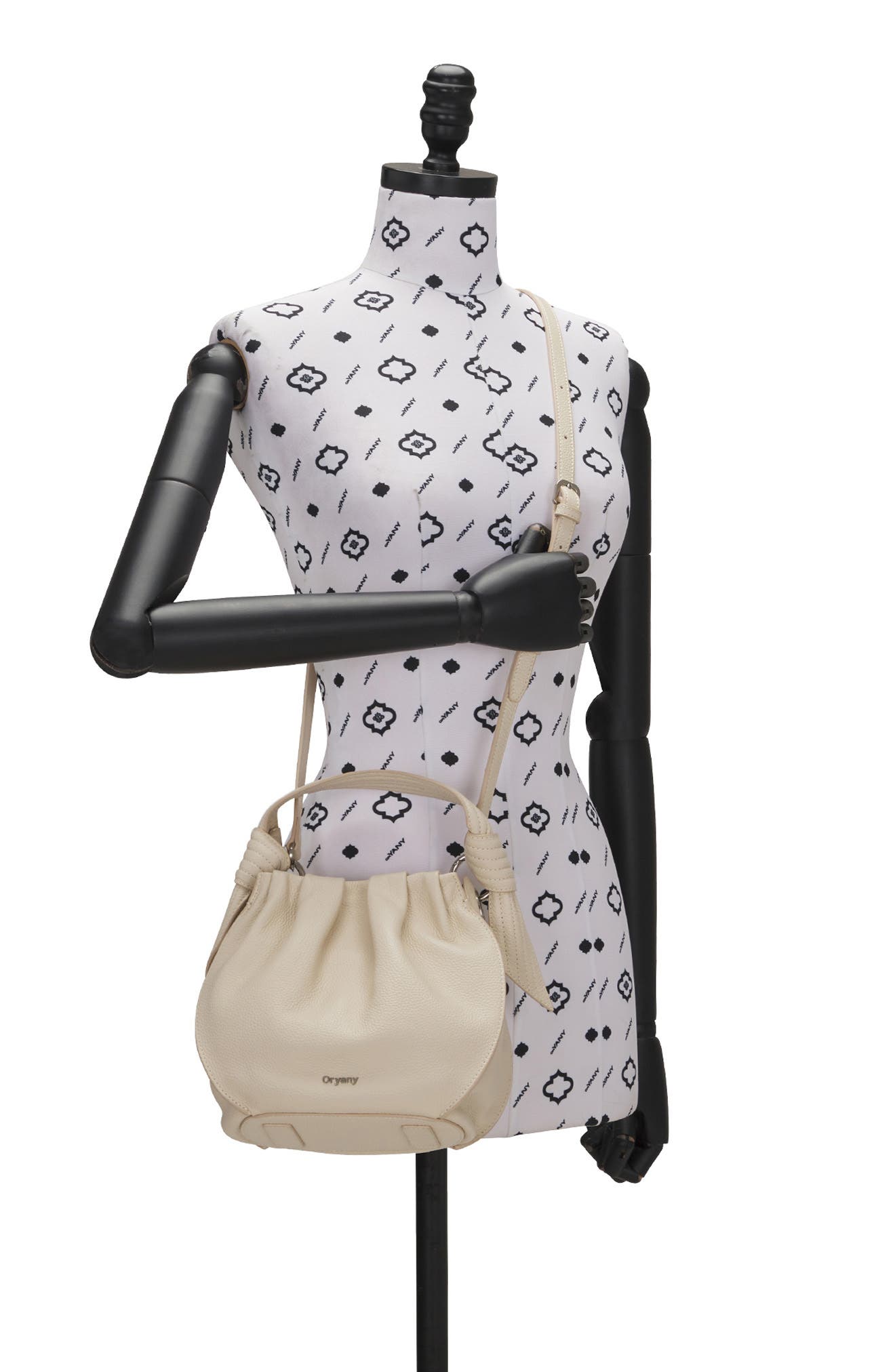 Selena Leather Bucket Bag, Alternate, color, CREAM