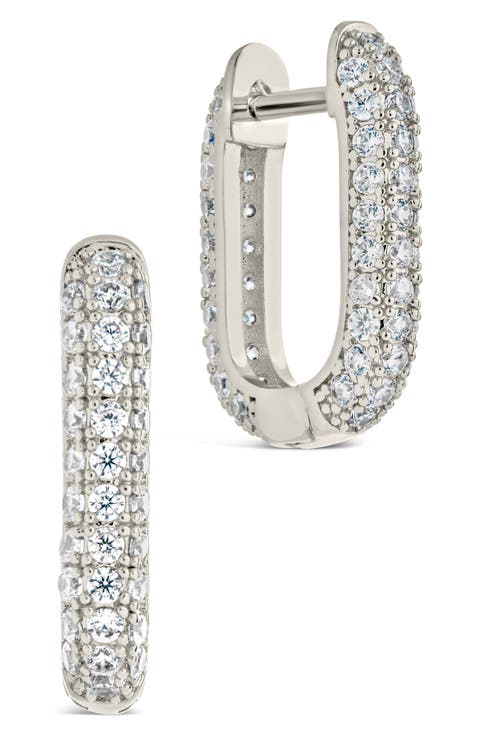 Mara Cubic Zirconia Hoop Earrings