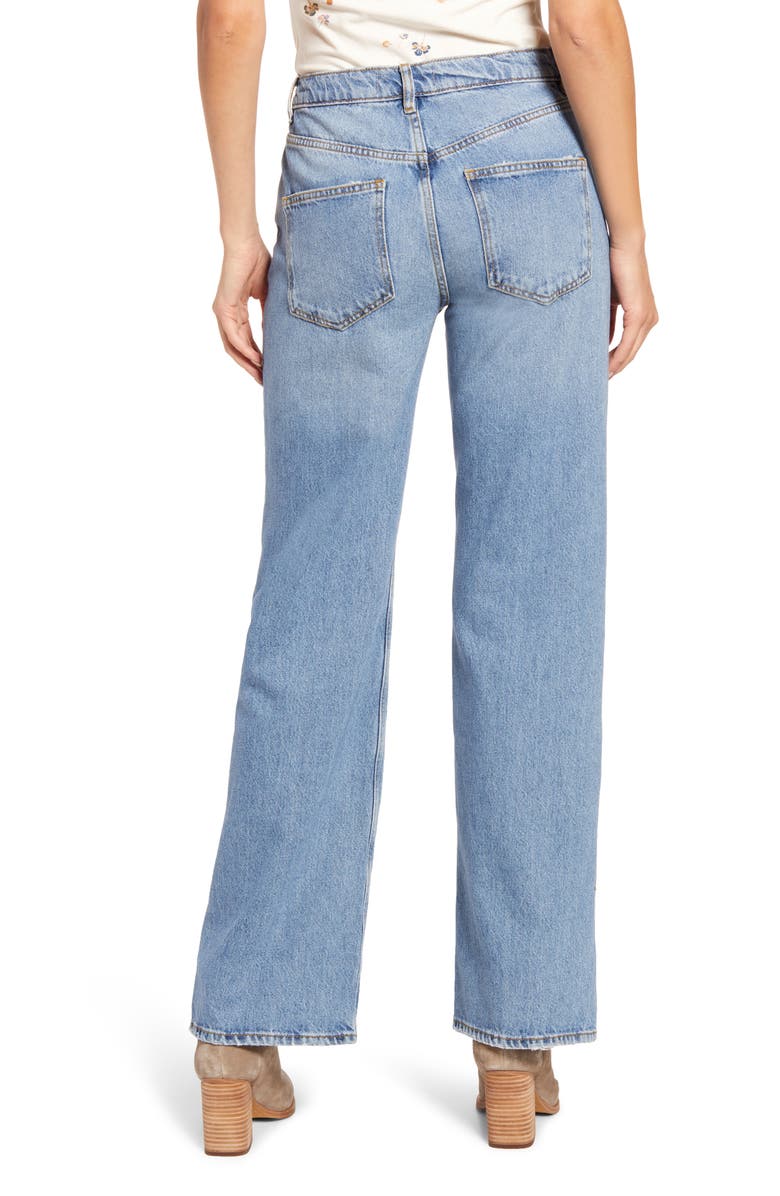Free People We the Free High Waist Slit Hem Jeans, Alternate, color, 
