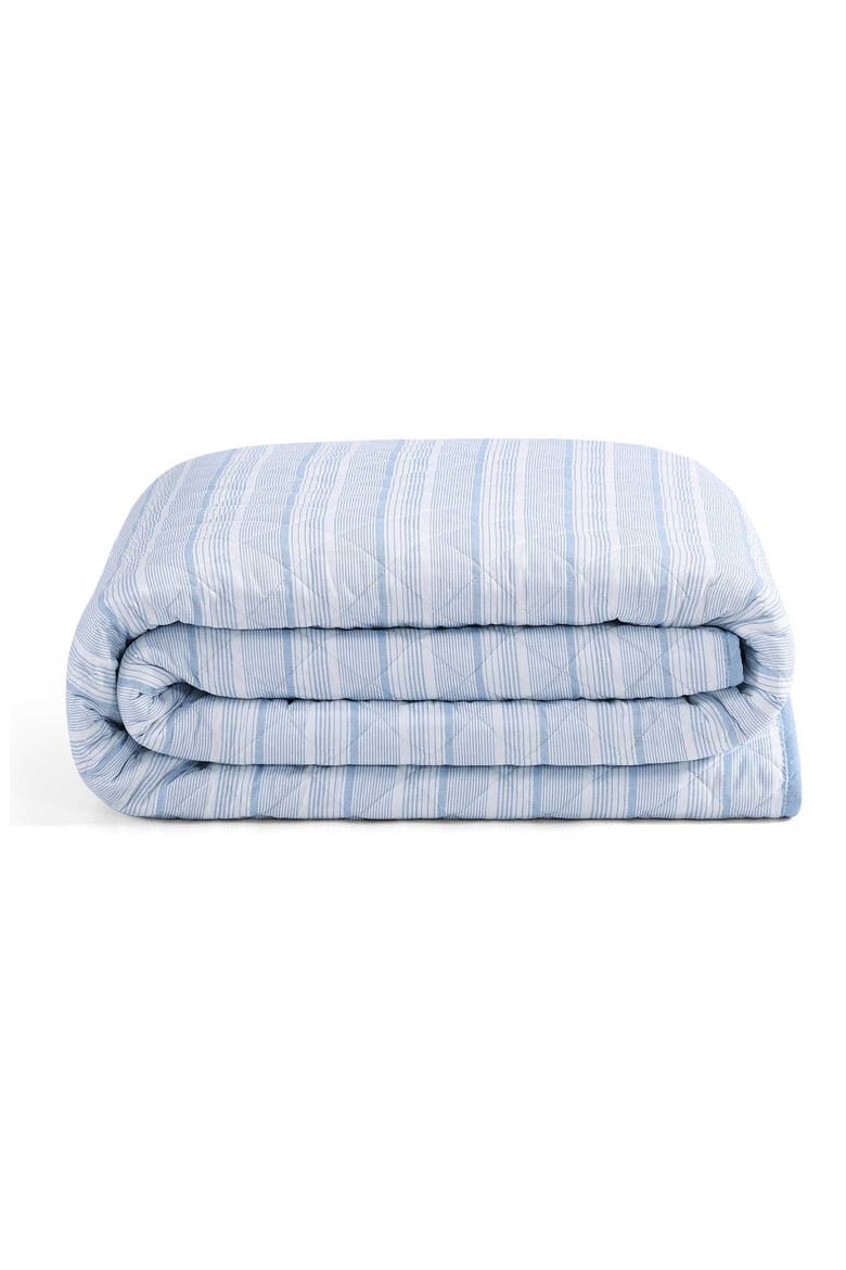 Sailing Stripe Quit & Shams Set, Alternate, color, WHITE/ DARK KENTUCKY BLUE