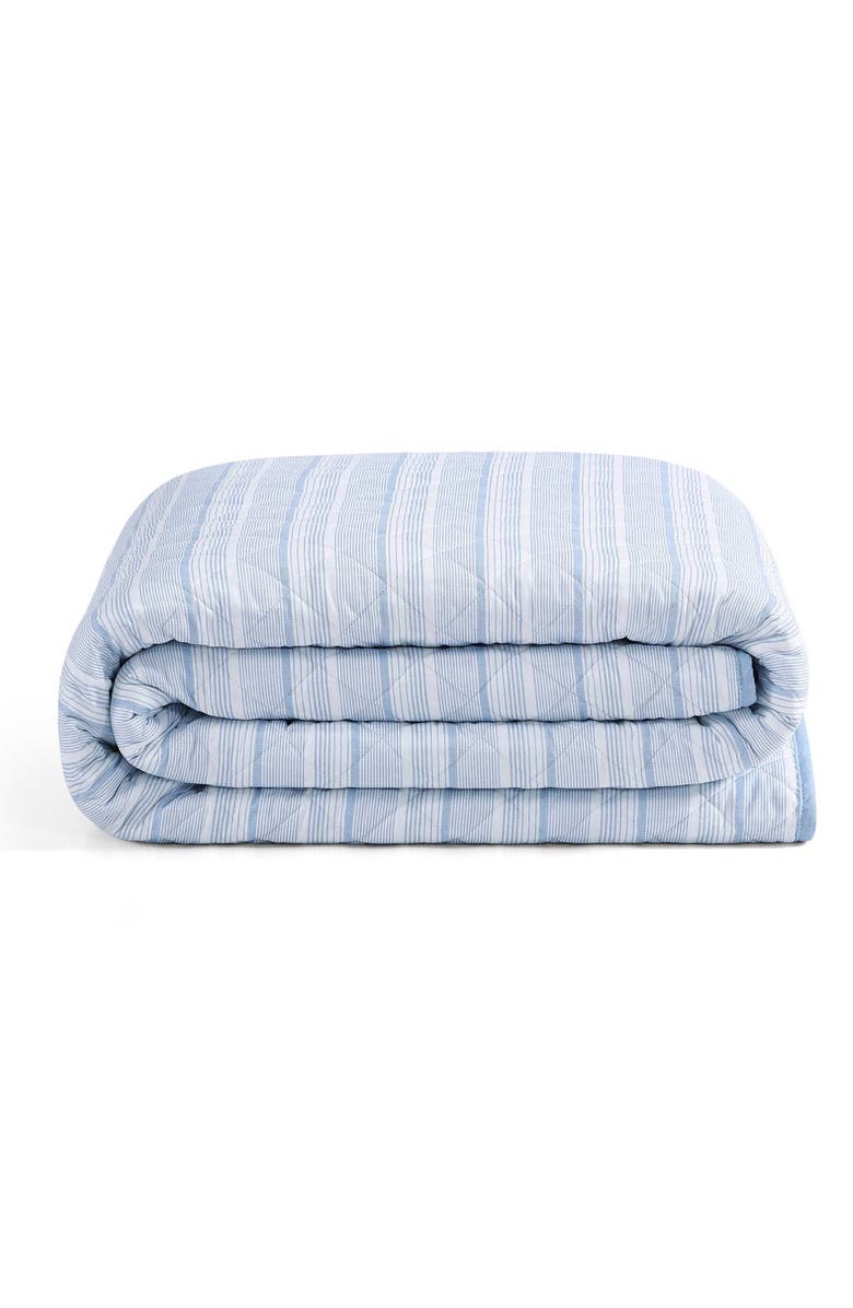 Tommy Hilfiger Sailing Stripe Quit & Shams Set, Alternate, color, White/ Dark Kentucky Blue