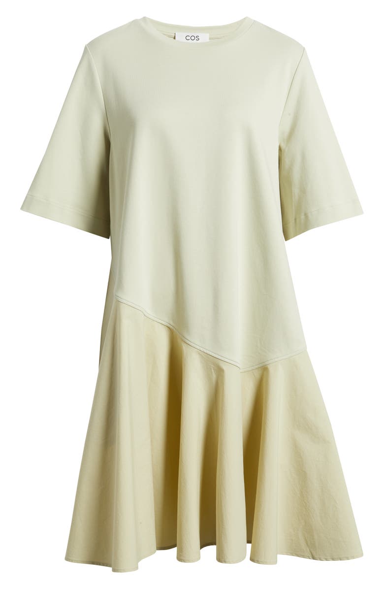COS Asymmetric Organic Cotton T-Shirt Dress, Alternate, color, 