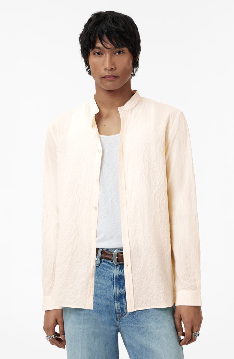 John Varvatos Zigzag Stitch Button-Up Shirt, Alternate, color, Twine