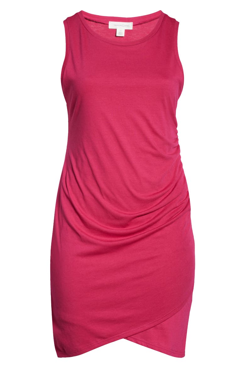 Ruched Sleeveless Jersey Dress, Alternate, color, PINK VIVACIOUS