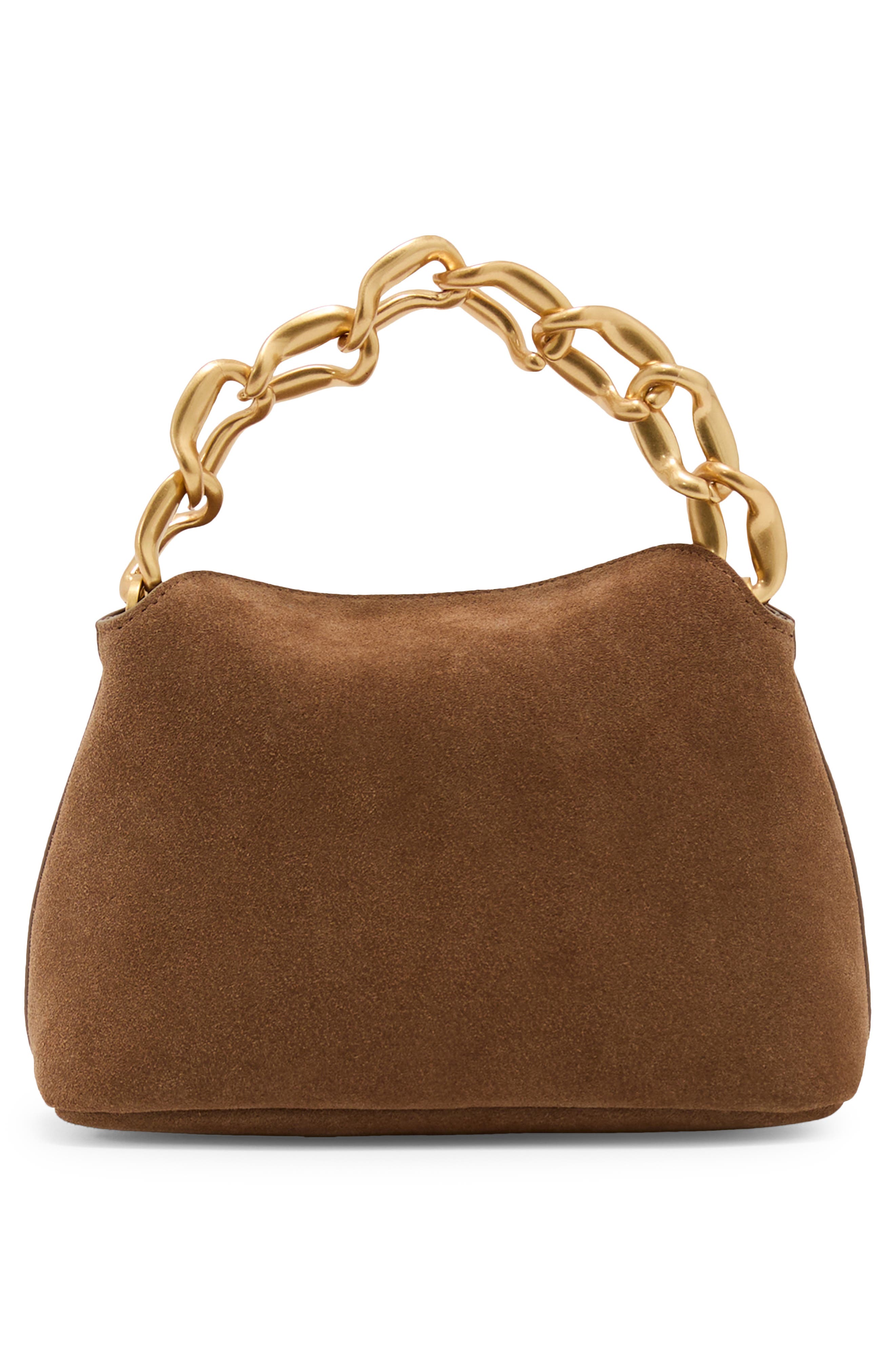 Reiss Peony Suede Top Handle Bag, Alternate, color, Tan
