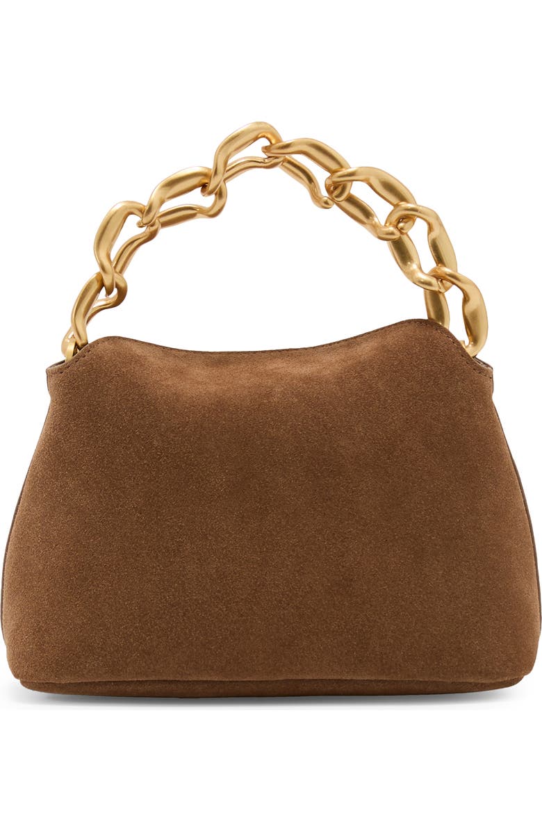 Reiss Peony Suede Top Handle Bag, Alternate, color, Tan
