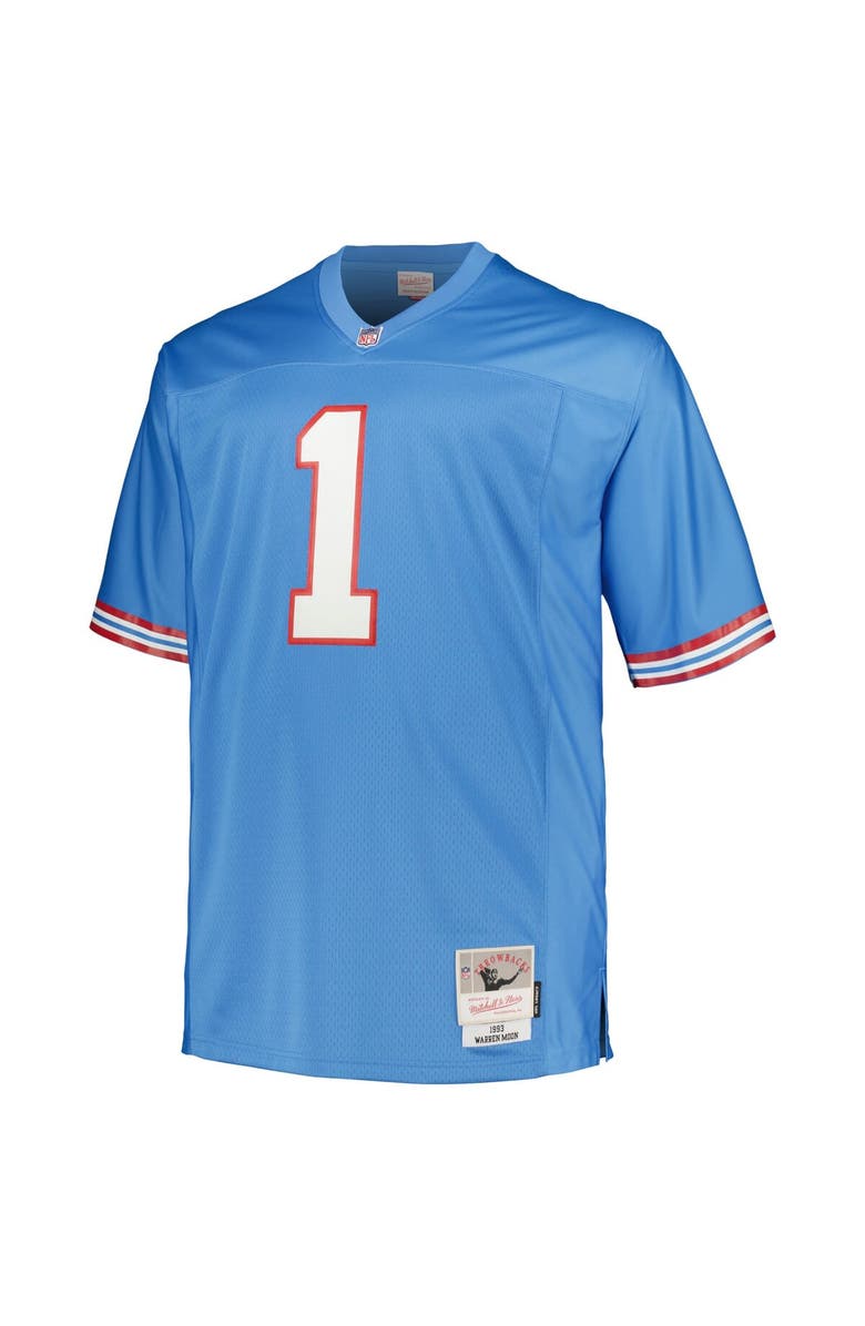 Mitchell & Ness Men's Mitchell & Ness Warren Moon Light Blue Houston Oilers Big & Tall 1993 Legacy Retired Player Jersey, Alternate, color, 
