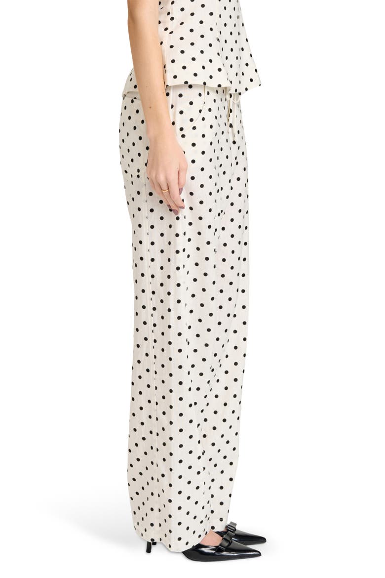 Lilah Polka Dot Wide Leg Pants, Alternate, color, IVORY POLKA DOT