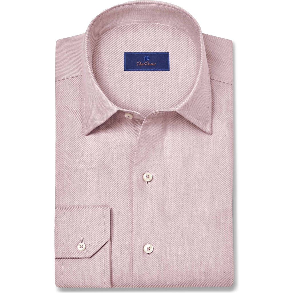 David Donahue Solid Sport Shirt In Pink