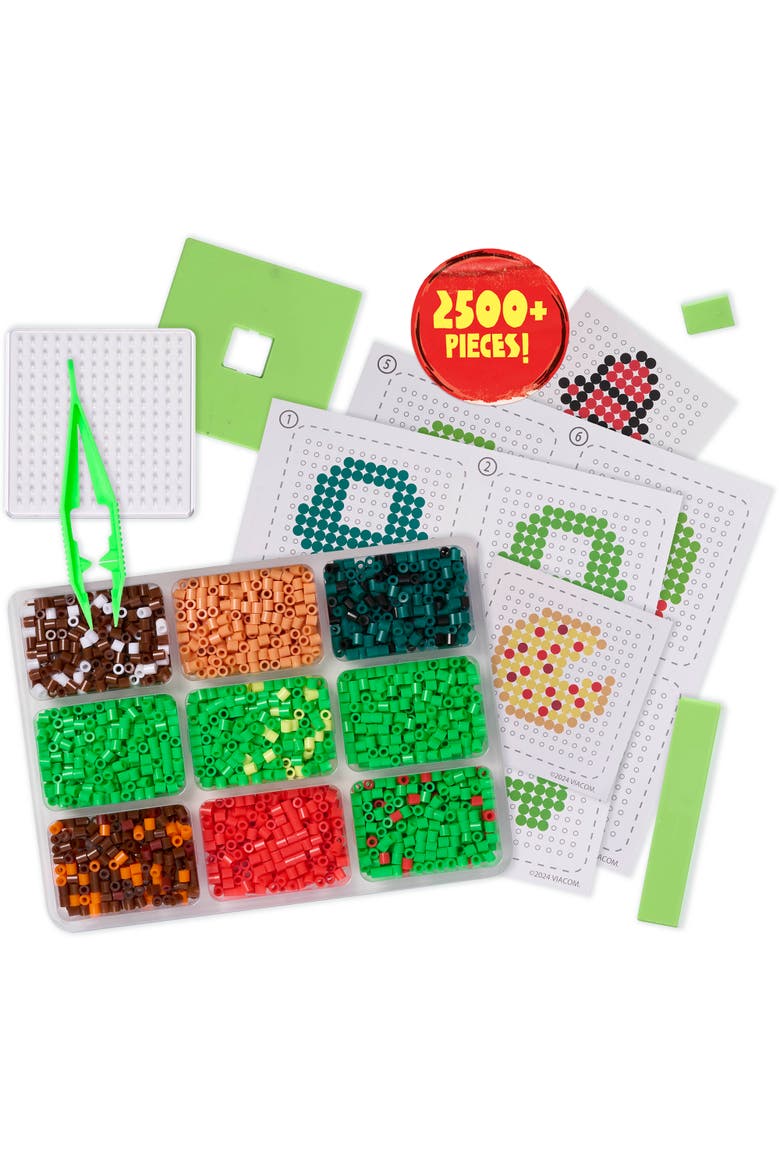 3d Pixel Creations Tmnt 2500 Beads Kit, Diy Character Craft Set, Alternate, color, Multicolored