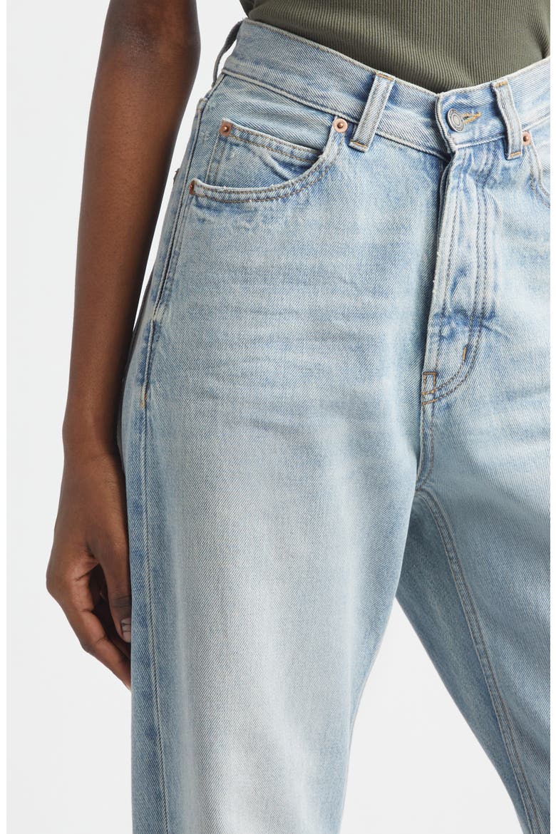 Long V-Waist Denim Wide Leg Jeans, Alternate, color, MICHIGAN BLUE