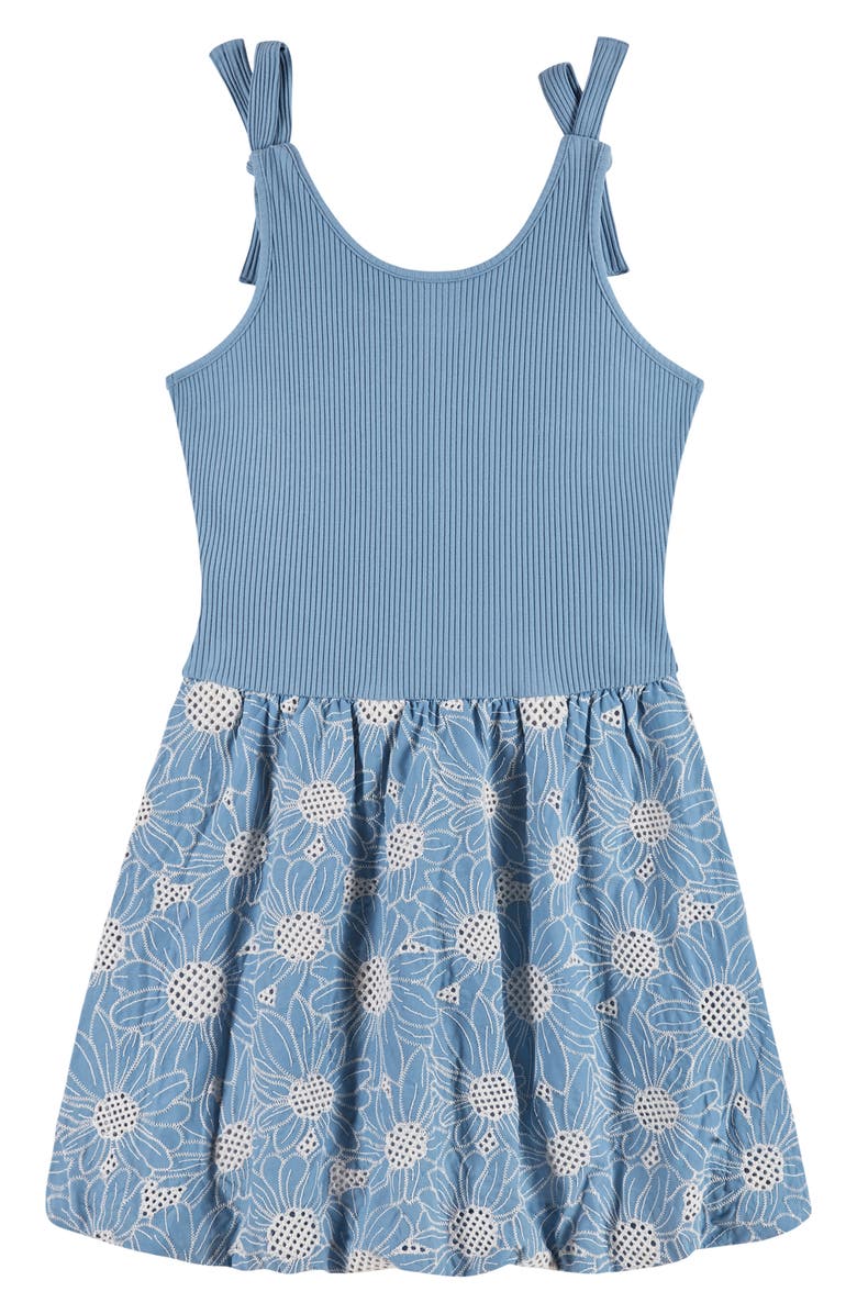 Andy & Evan Kids' Bubble Hem Tank Dress, Alternate, color, White Bow