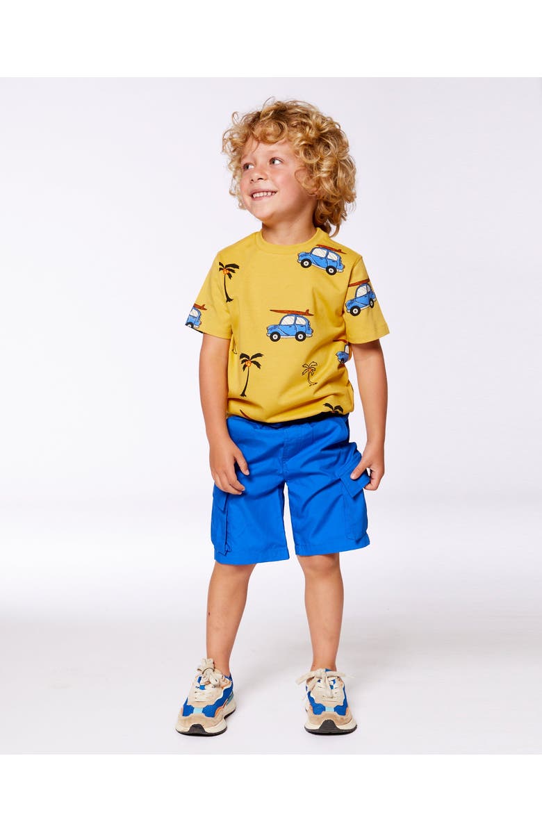 Deux par Deux Little Boy's Parachute Cargo Pocket Shorts Royal Blue, Alternate, color, 