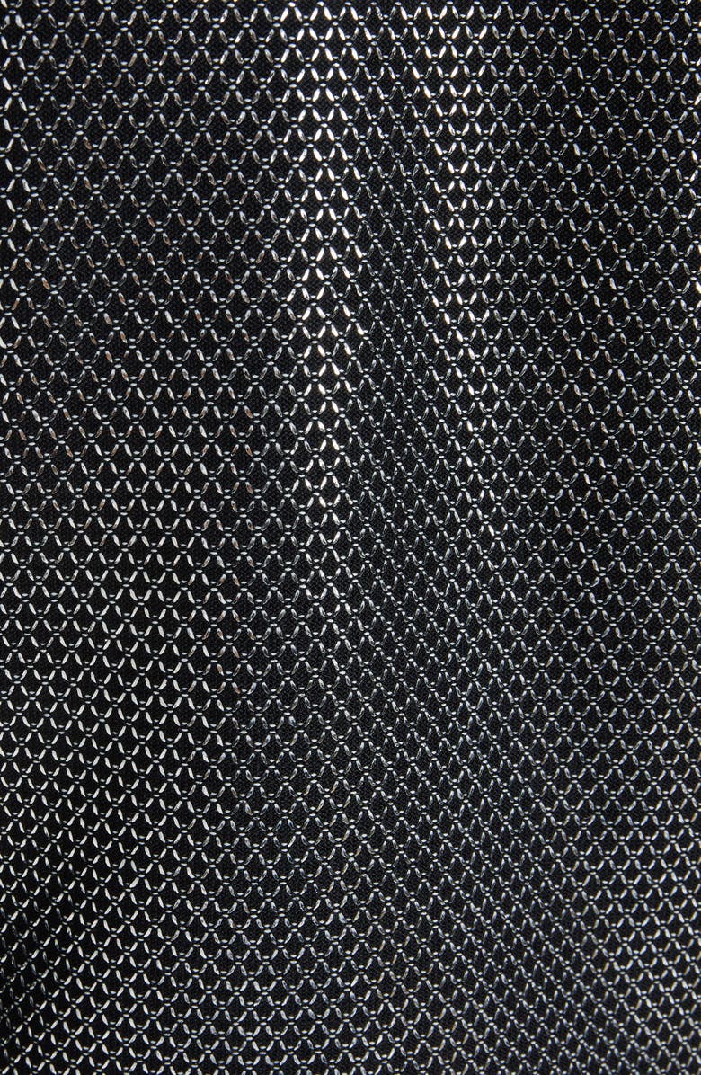 Balmain Side-to-Side Lattice Open Front Knit Jacket, Alternate, color, Eac Noir/ Argent