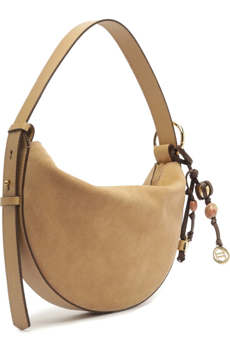 Arezzo Medium Simone Suede Shoulder Bag, Alternate, color,