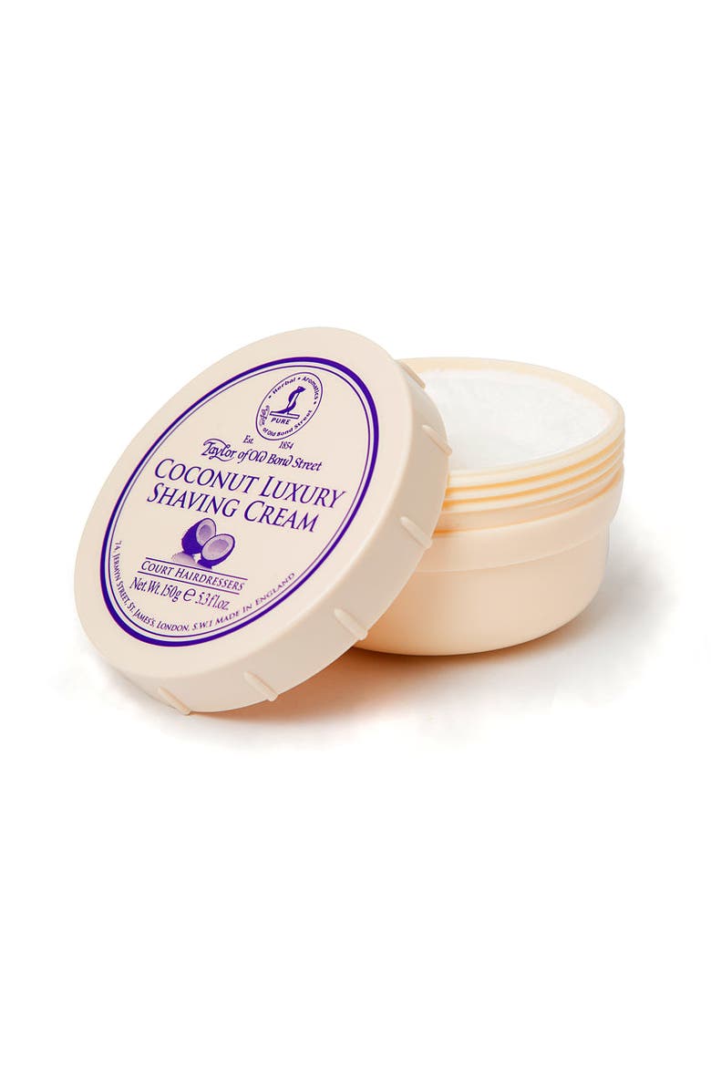 Coconut Shaving Cream Bowl, Alternate, color, White