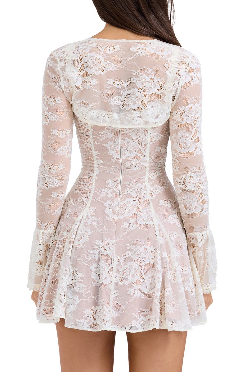 HOUSE OF CB Alice Underwire Lace Minidress & Bolero, Alternate, color, Vintage Cream