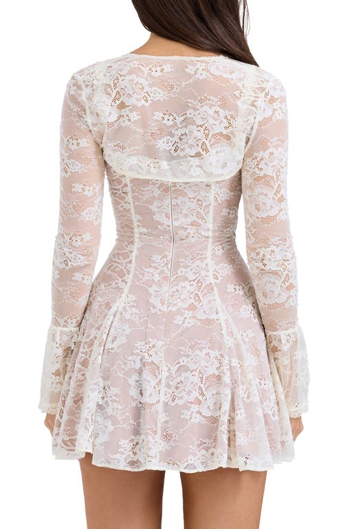 House Of Cb Alice Underwire Lace Minidress & Bolero In White