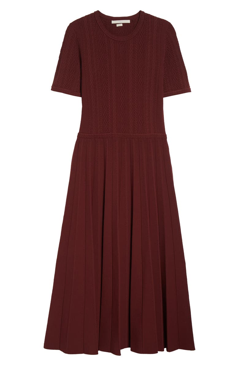 Jason Wu Collection Cable Stitched Knit Midi Dress, Alternate, color, Medjool