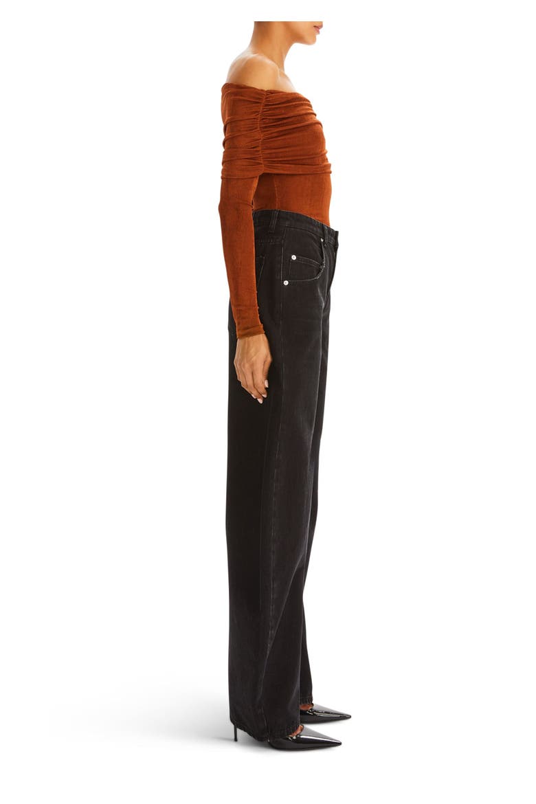 Marbel Mid Rise Barrel Jean, Alternate, color, Stone Black