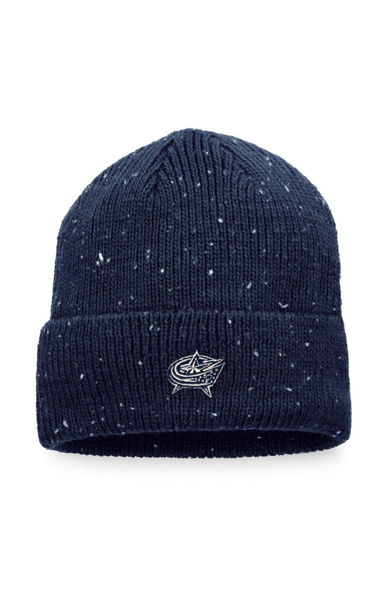 FANATICS Men's Fanatics Branded Navy Columbus Blue Jackets Authentic Pro Rink Pinnacle Cuffed Knit Hat, Main, color, Navy