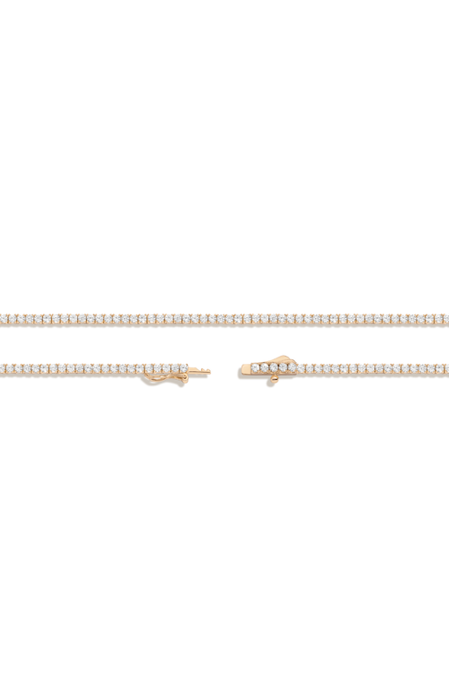 Aurate New York Lab Grown White Sapphire Tennis Necklace In Gold