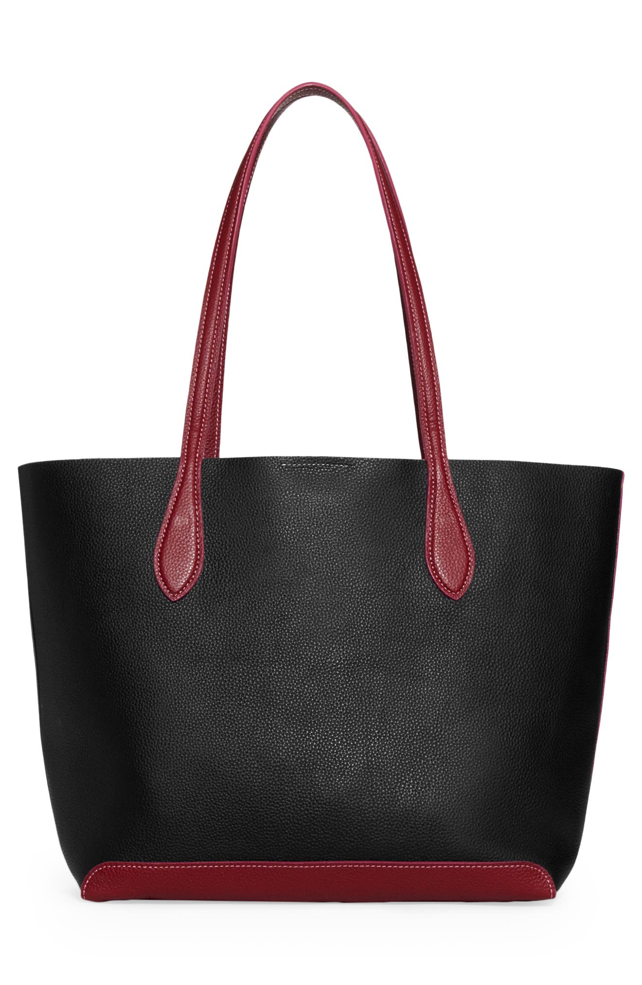 COACH Pebbled Leather Logo Tote, Alternate, color, 