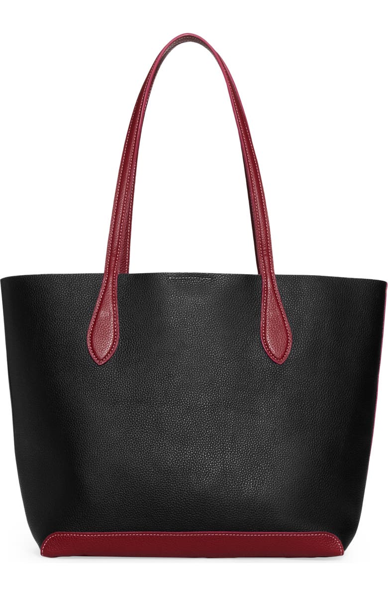 COACH Pebbled Leather Logo Tote, Alternate, color,