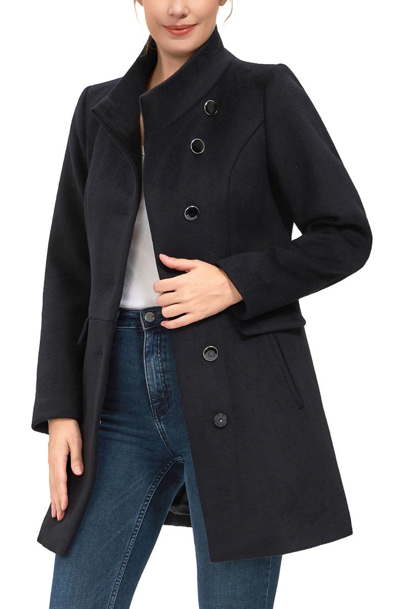 Kimi & Kai Women's Olivia Wool Blend Walking Coat, Alternate, color, Black