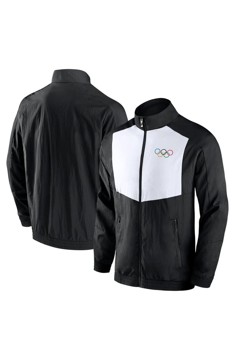 FANATICS Men's Fanatics Branded Black Olympic Games Elevated Full-Zip Track Jacket, Main, color,
