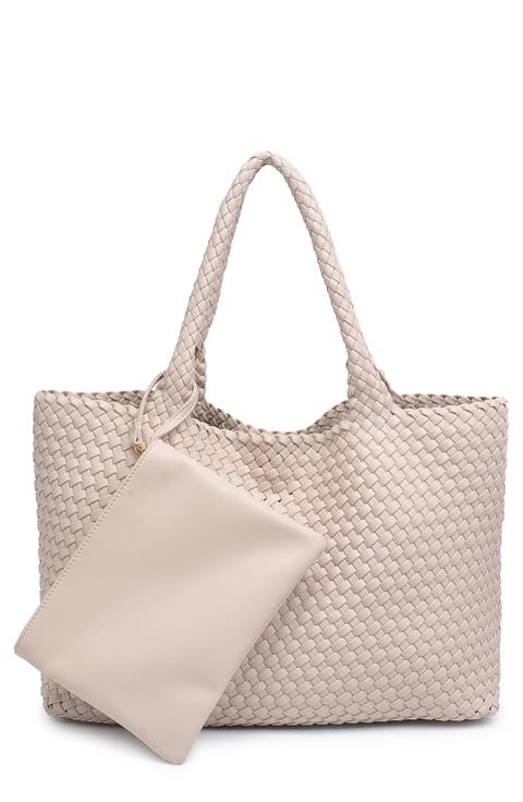 Woven Unlined Tote Bag and Pouch