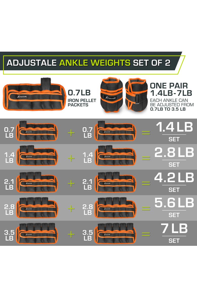 Adjustable Ankle Weights, Alternate, color, 3.5 lb
