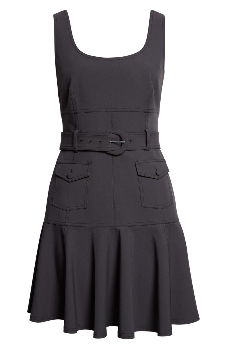 Cinq à Sept Sayla Belted Minidress, Alternate, color, Black