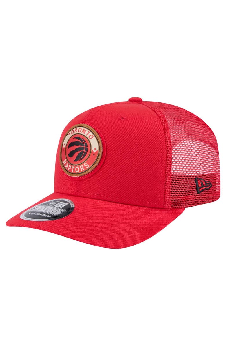 New Era Men's New Era  Red Toronto Raptors Victory Grove Circle Patch 9SEVENTY Adjustable Hat, Main, color, 