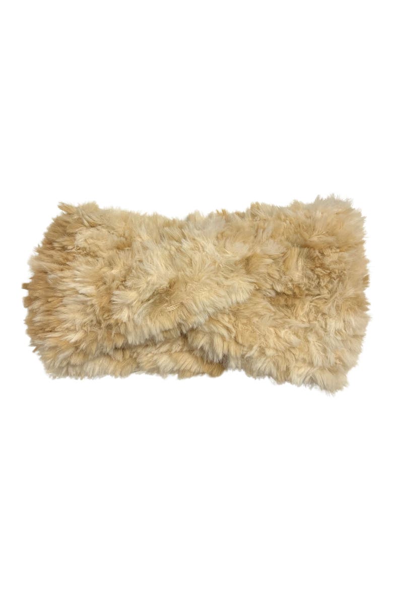 Faux Fur Headband, Main, color, TAUPE