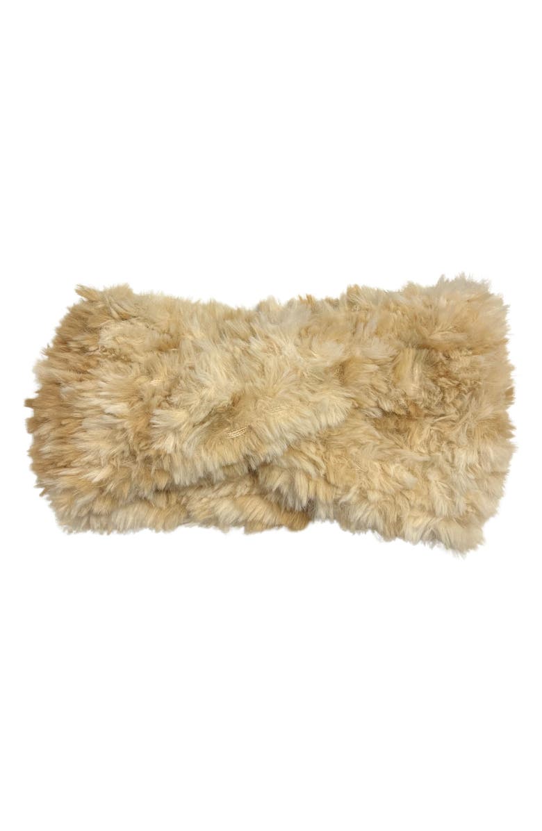 MARCUS ADLER Faux Fur Headband, Main, color, Taupe