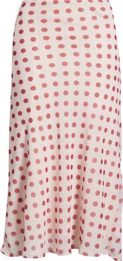 Bella Venice The Lawson Polka Dot Chiffon Midi Skirt